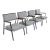 Mid-Century Modern Industrial Style Chrome & Gray Armchairs by Steelcase Set of 4 For Sale
