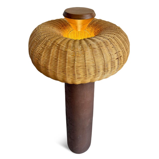 2020s Terra Halo Rattan Floor Lamp For Sale - Image 5 of 12