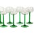 Vintage Alsace Wine Glasses with Green Stems from Luminarc, 1970s, Set of 12 For Sale - Image 3 of 16