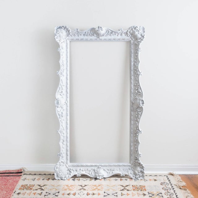 Vintage Extra Large Ornate White Picture Frame Chairish