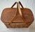 Mid 20th Century Woven Wood Picnic Basket - For Sale - Image 9 of 16