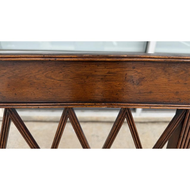 Jonathan Charles Regency Style Lattice Back Arm Chair For Sale - Image 10 of 11