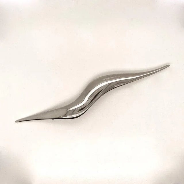 Metal Modernist Stainless Steel Brooch or Pin by Jose De Riviera - VR For Sale - Image 7 of 8