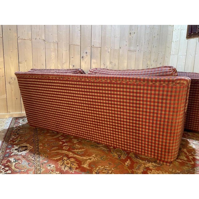 Two-Piece Plaid Sofa Set from Schwartz, Set of 2 For Sale - Image 6 of 9