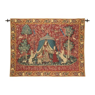 Lady With the Unicorn Loom Woven Tapestry - 212 X 275 Cm (7'0" X 9'0") - Requires Rod Size 6 For Sale