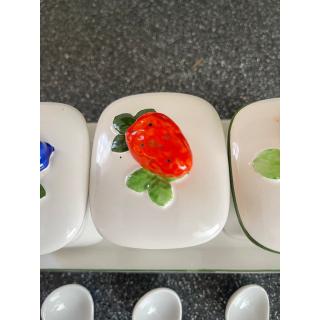 1980s Marmalade Tray With Decorative Fruit Tops For Sale - Image 5 of 7