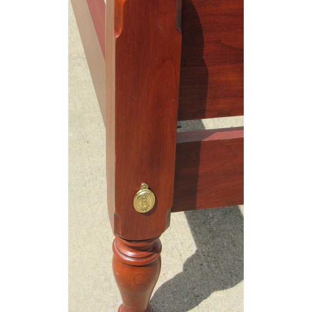 Traditional 1980s Henkel Harris Cherry Poster Bed Designer Rare Queen For Sale - Image 3 of 6