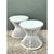 Vintage White Stick Rattan Hourglass Tables - A Pair For Sale - Image 12 of 12