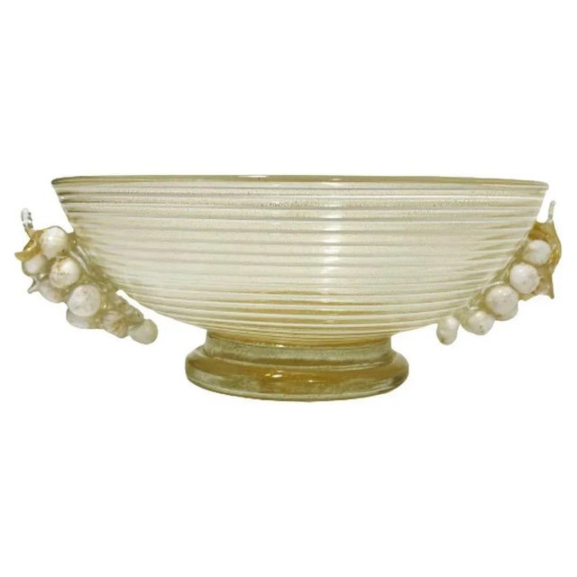 Murano Glass Bowl with Bunches of Grapes by Ercole Barovier & Toso, Italy For Sale - Image 10 of 10