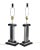 Stone Mid 20th Century Pair Vintage Postmodern Neoclassical Granite and Black Acrylic Table Lamps For Sale - Image 7 of 13