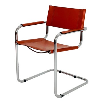Chairs Model MG5 Centro Studio Desk Chair in Cognac by Mart Stam & Marcel Breuer for Fasem ,Italy, 1970s For Sale