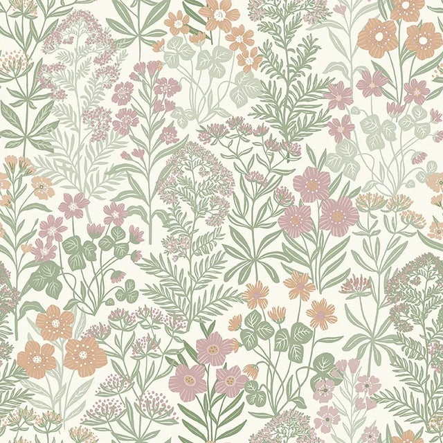 Mid-Century Modern Sample - Boråstapeter Äng Wallpaper in Multi For Sale - Image 3 of 3