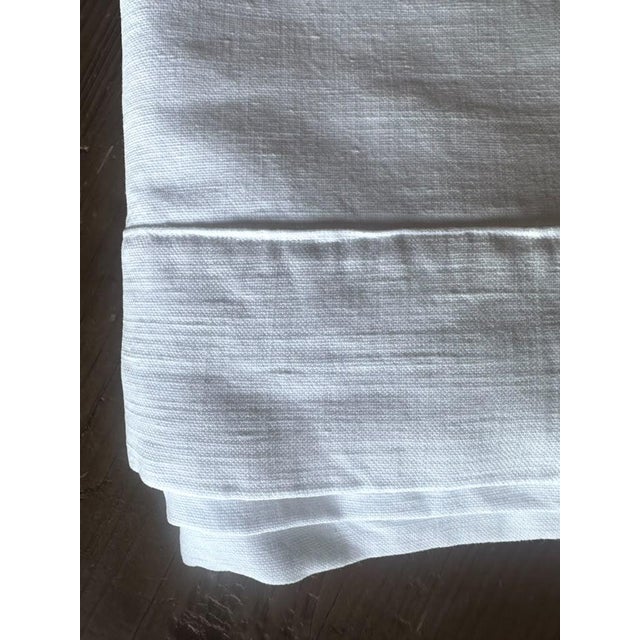 Textile Antique French Cotton Linen Sheet, Cs Floral Monogram, Circa 1900 For Sale - Image 7 of 11
