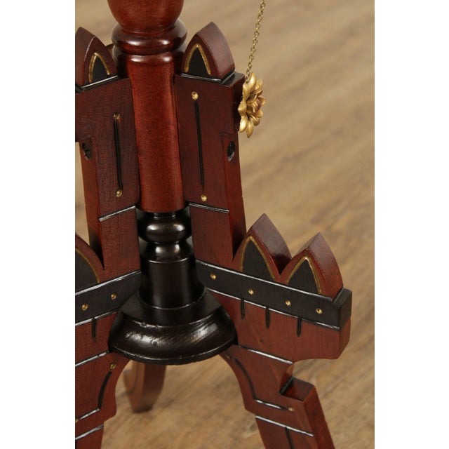 Eastlake Victorian Carved Mahogany Pedestal Plant Stand For Sale - Image 10 of 12