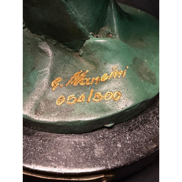 1980s Rare Limited Edition 034/300 G. Mancini "Leap of Faith" Bronze Frog Sculpture For Sale In Panama City, FL - Image 6 of 10