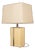 Italian Rationalist Geometric Parchment and Metal Table Lamp by Tommaso Barbi, 1970s For Sale