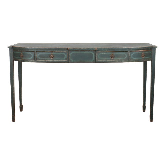 English Bowfronted Console Table For Sale