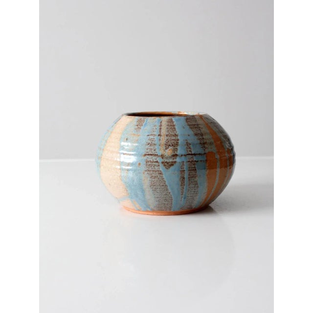 Contemporary Vintage Studio Pottery Vase For Sale - Image 3 of 11