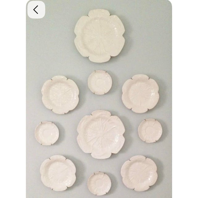 Mid 20th Century Set of 10, Wedgewood Cream Reticulated Plates For Sale - Image 5 of 6