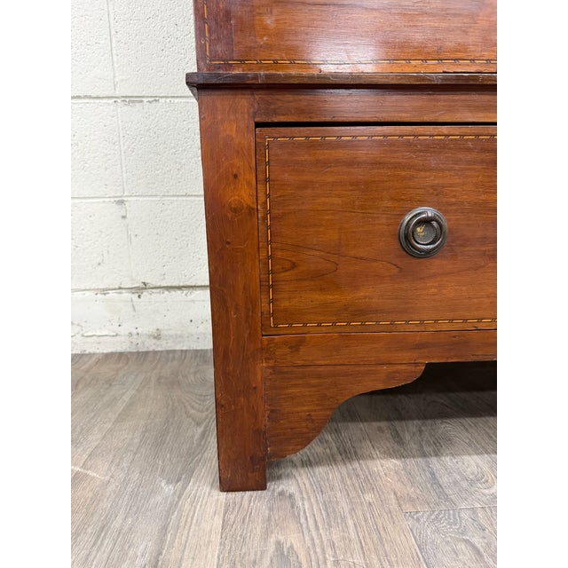 Antique Early 20th Century Edwardian Mahogany Wardrobe With Oval Mirror Door For Sale - Image 9 of 15