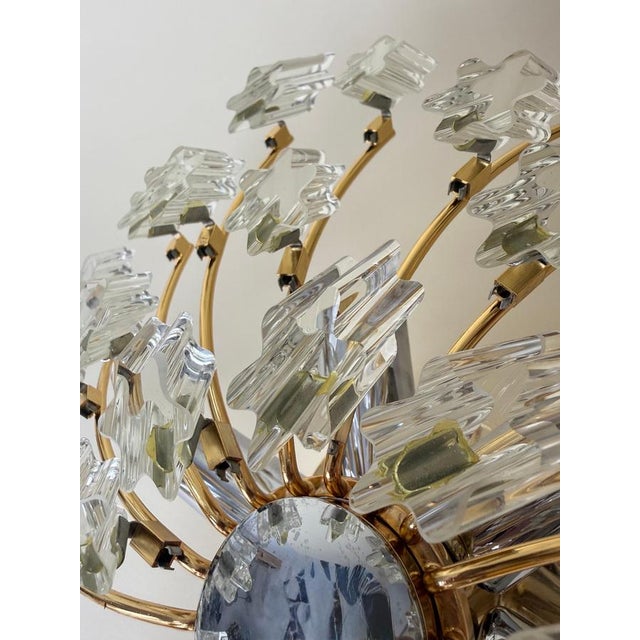 Hollywood Regency Starburst Plafonnier in Gilt Metal and Crystal, 1980s-1990s For Sale - Image 16 of 18