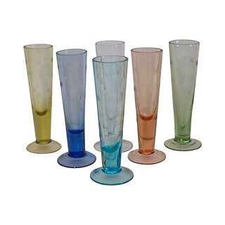Pastel Polka Dot Shot Glasses - Set of 6 For Sale