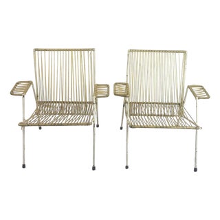 Pair of Mid 20th Century Mexican Armchairs in the Style of Clara Porset For Sale