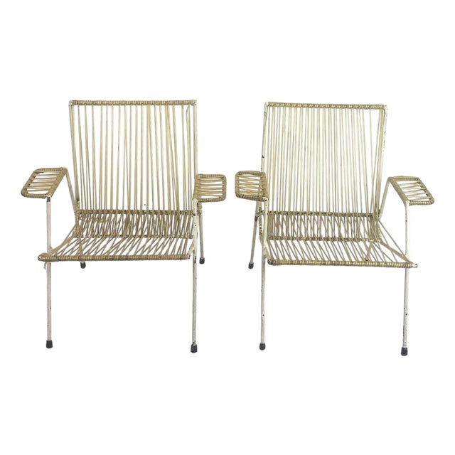 Pair of Mid 20th Century Mexican Armchairs in the Style of Clara Porset For Sale