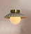 Contemporary Cream Color Ceiling Flush Mount Lamp For Sale - Image 3 of 10