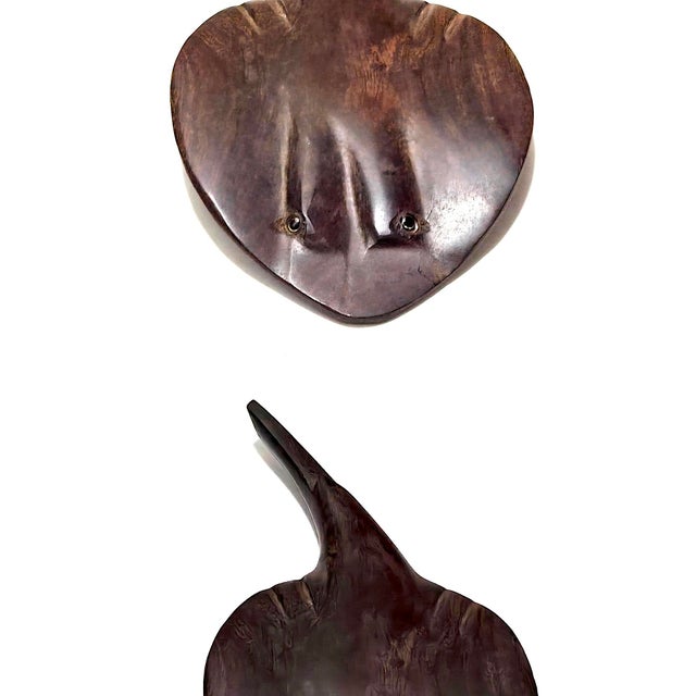 1990s Vintage Hand Carved Ironwood Manta Ray/Stingray Figurine For Sale - Image 5 of 11