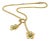 Aquamarine Beads 18k Yellow Gold Fancy Flex Tube 2 Floral Tassel Necklace For Sale