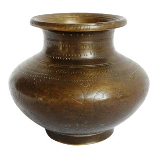 Vintage Bronze Nepal Ritual Vase For Sale