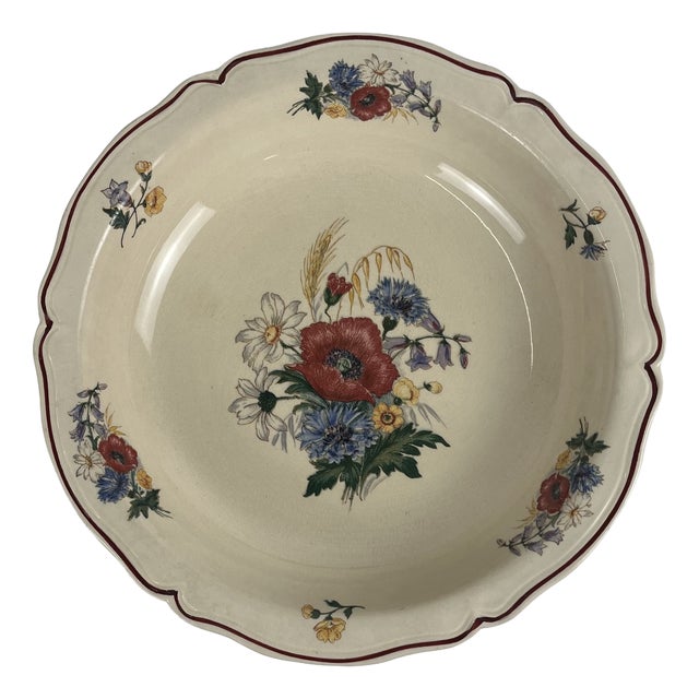 Agreste Saladier Plate Sarreguemines, 1930s For Sale
