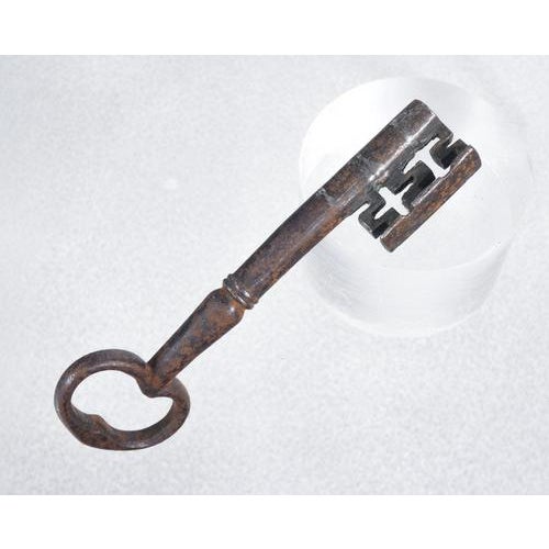 Ancient Lock with Iron Key, 1800s For Sale - Image 12 of 18