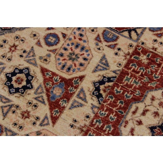 1990s Shabby Chic Rustic Ivory Wool Rug - 8′1″ × 10′2″ For Sale - Image 4 of 8