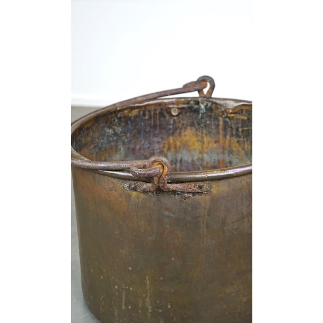 Large Copper Fireplace with Handle For Sale - Image 11 of 12