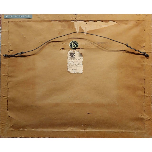 Blue Richard Schlecht - Farm House in Maine Landscape - Oil Painting For Sale - Image 8 of 9