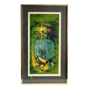 Hoi Lebadang Signed Abstract Lithograph "Grand Paysage" Pencil Signed & Numbered