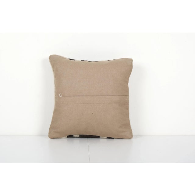 Square Hemp Organic Kilim Pillow Case For Sale - Image 4 of 5