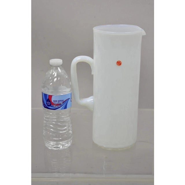 Vintage Murano White Italian Venetian Mid Century Modern Glass Water Pitcher. *Price is per pitcher. Multiple quantity...
