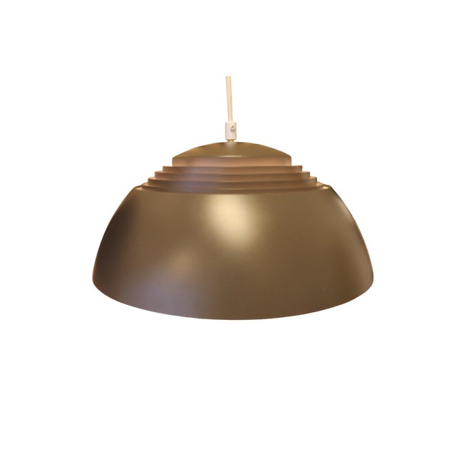 1970s AJ Royal Pendant Lights in Metal by Arne Jacobsen for Louis Poulsen, 1960s, Set of 2 For Sale - Image 5 of 15