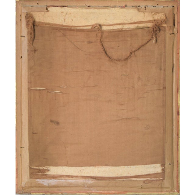 Framed Embroidery of Oasis and Mountain For Sale - Image 6 of 7