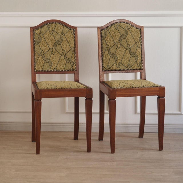 Set of Vintage Art Deco Wooden Chairs For Sale - Image 10 of 10