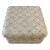Vintage Woven Fabric Wrapped Ottoman For Sale