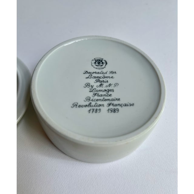 1980s Limoges for Lancome Bicentenaire Lidded Porcelain Box For Sale - Image 10 of 12