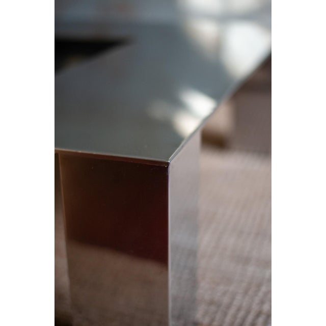 Modern Tebe Model Steel Coffee Table by Giovanni Offredi for Saporiti, 1970s For Sale - Image 3 of 12