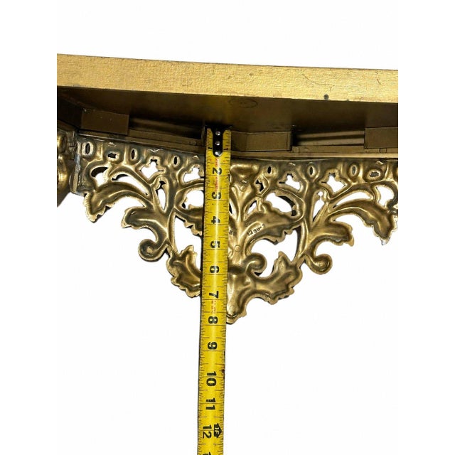 Vintage Burwood Gold Wall Decorative Shelf 1236-2 For Sale - Image 4 of 8