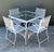 Vintage MCM Wrought Iron Outdoor Dining Set of 5 For Sale - Image 10 of 13