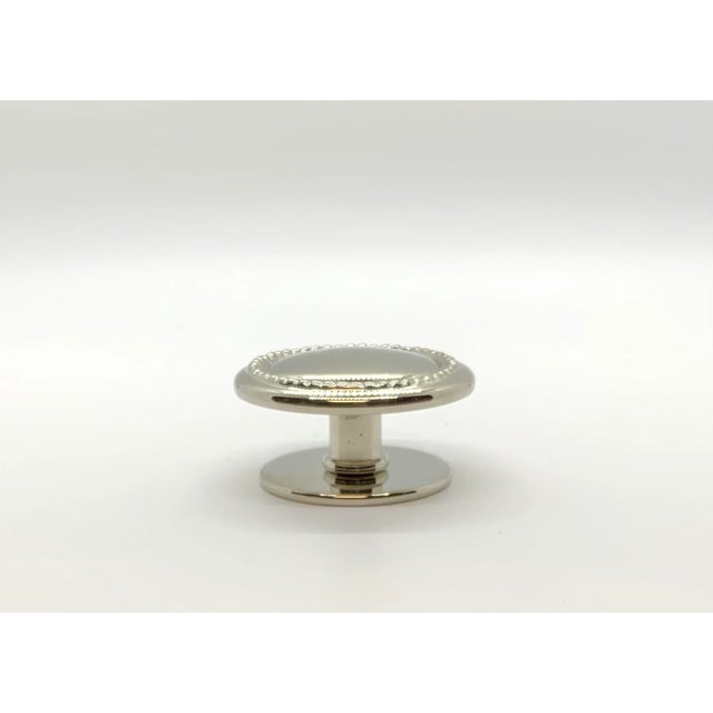 Contemporary Baker Shield Pull With Back Plate in Polished Nickel For Sale - Image 3 of 8