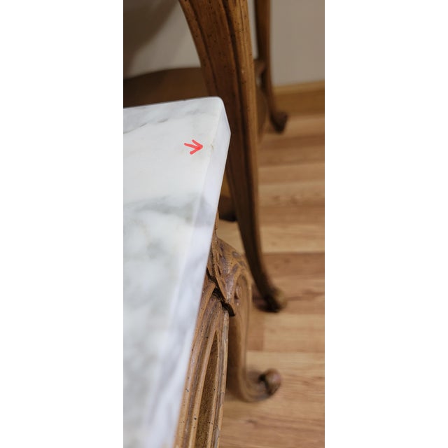 Mid 20th Century MCM Solid Marble Top Coffee and End Table Set For Sale - Image 12 of 18